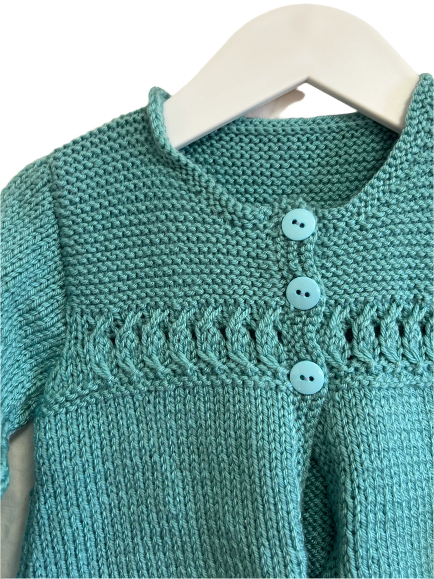 Hand Knit - Teal Cardi (2)