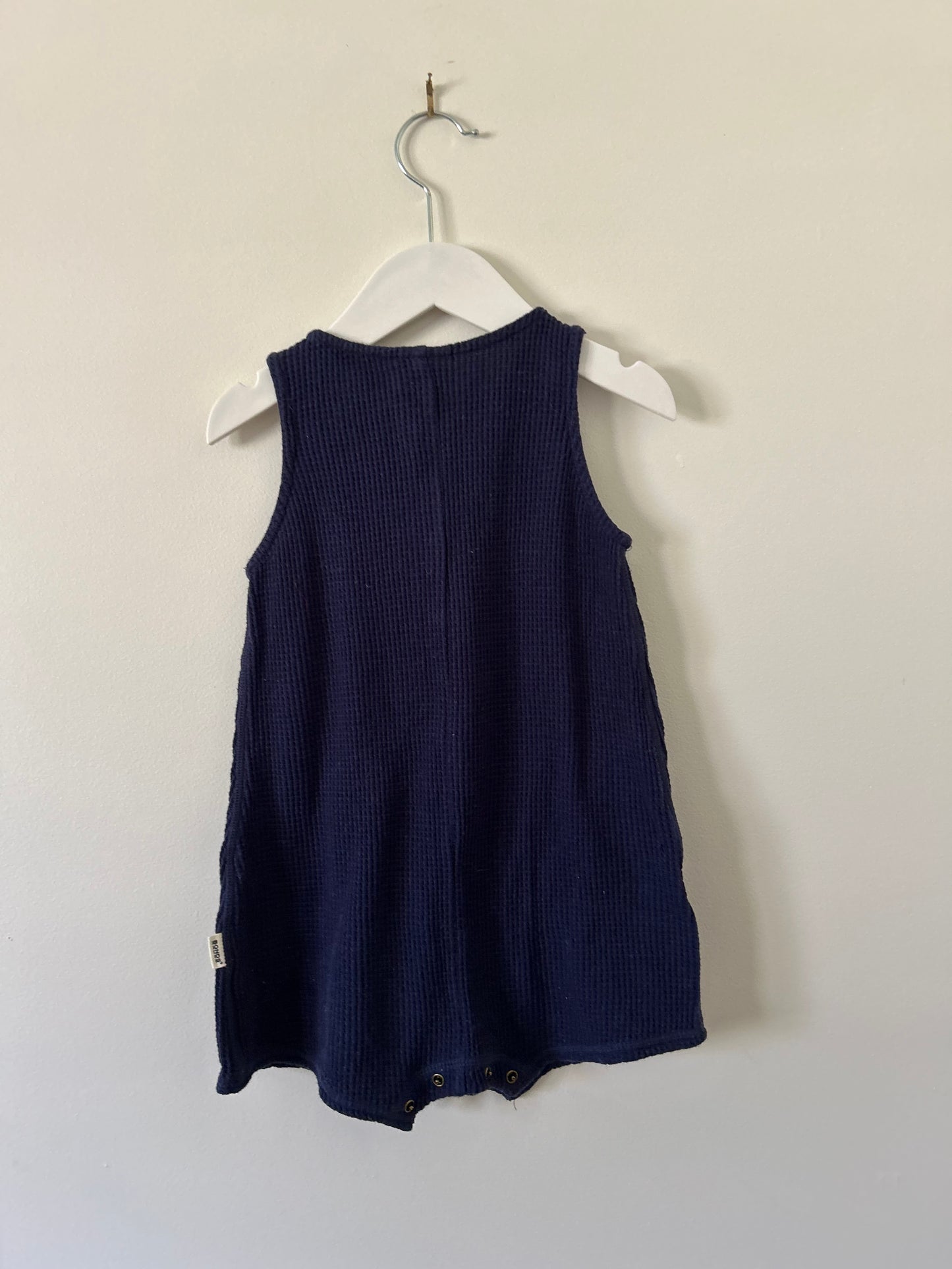 Bonds - Navy Waffle Romper (12-18M)