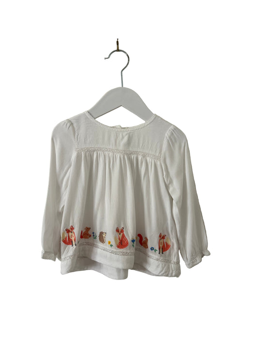 JoJo Maman Bebe - Emboirded Top (6-12M)