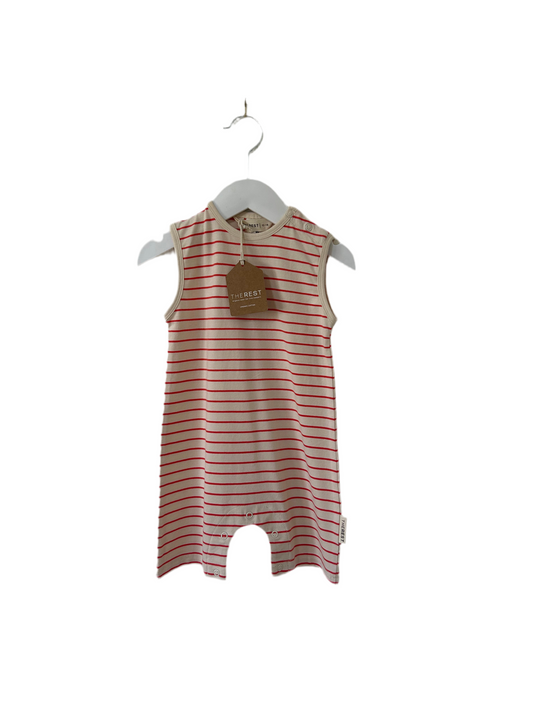 The Rest - Summer Romper Tigerlily Stripe (12-18M)