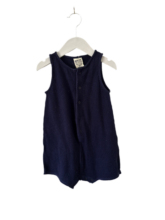 Bonds - Navy Waffle Romper (12-18M)