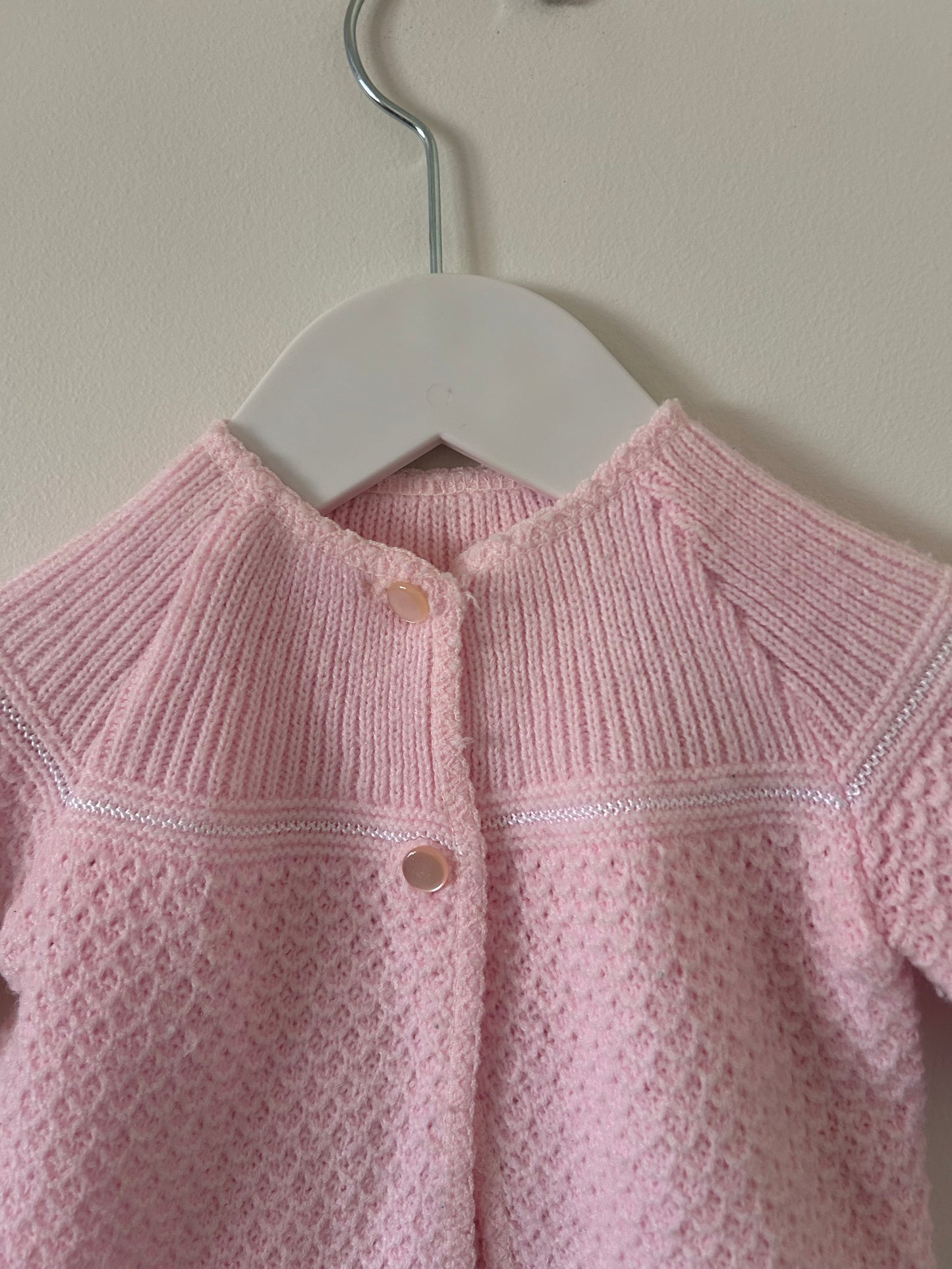 Hand Knit - Pink Cardi (00-0)