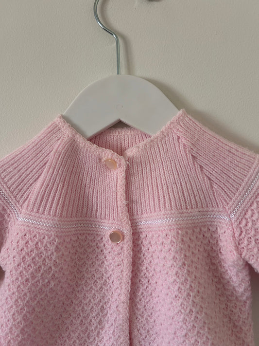 Hand Knit - Pink Cardi (00-0)