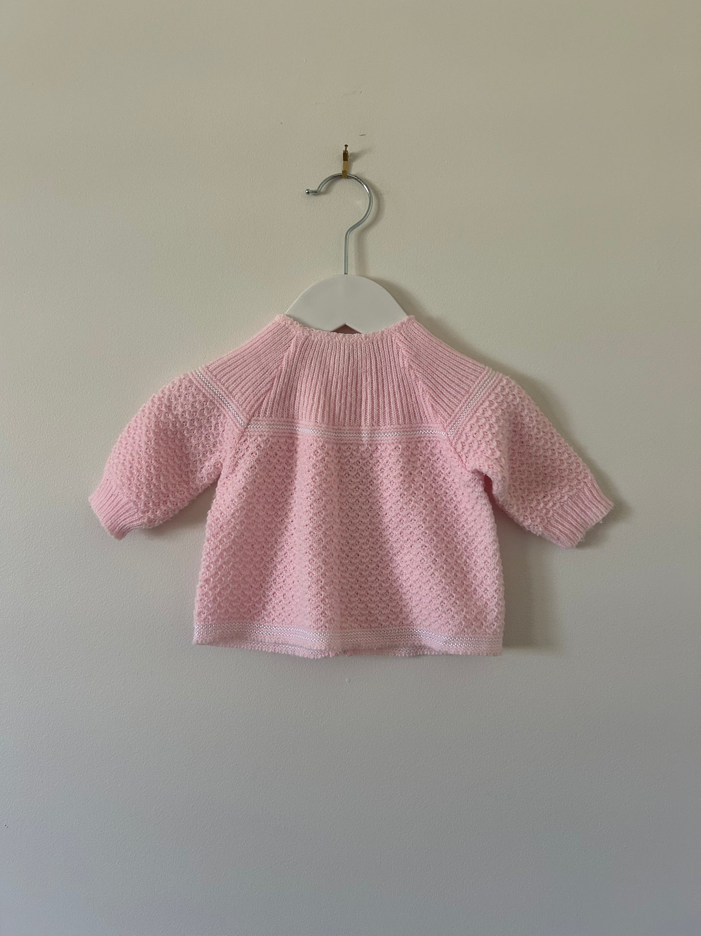 Hand Knit - Pink Cardi (00-0)