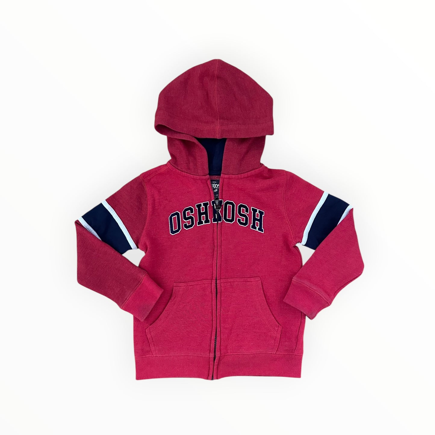 Modern Oskkosh - Red Zip Logo Hoodie (5)