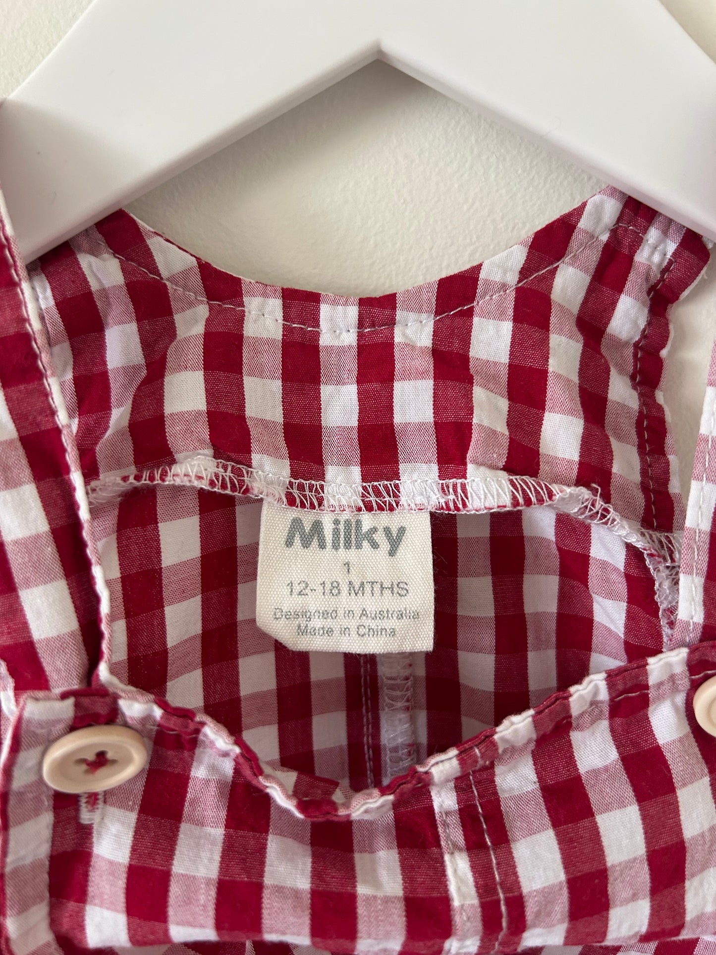Milky - Red Gingham Romper (1)