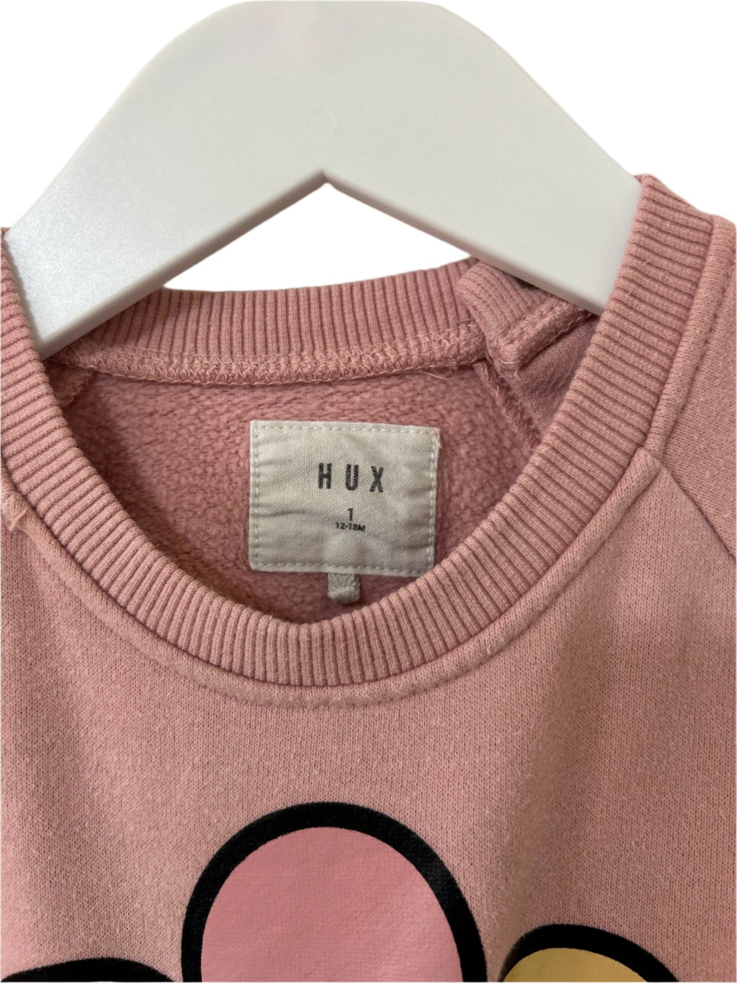 Hux Baby - Rainbow Daisy Sweatshirt - Dusty Road (1)