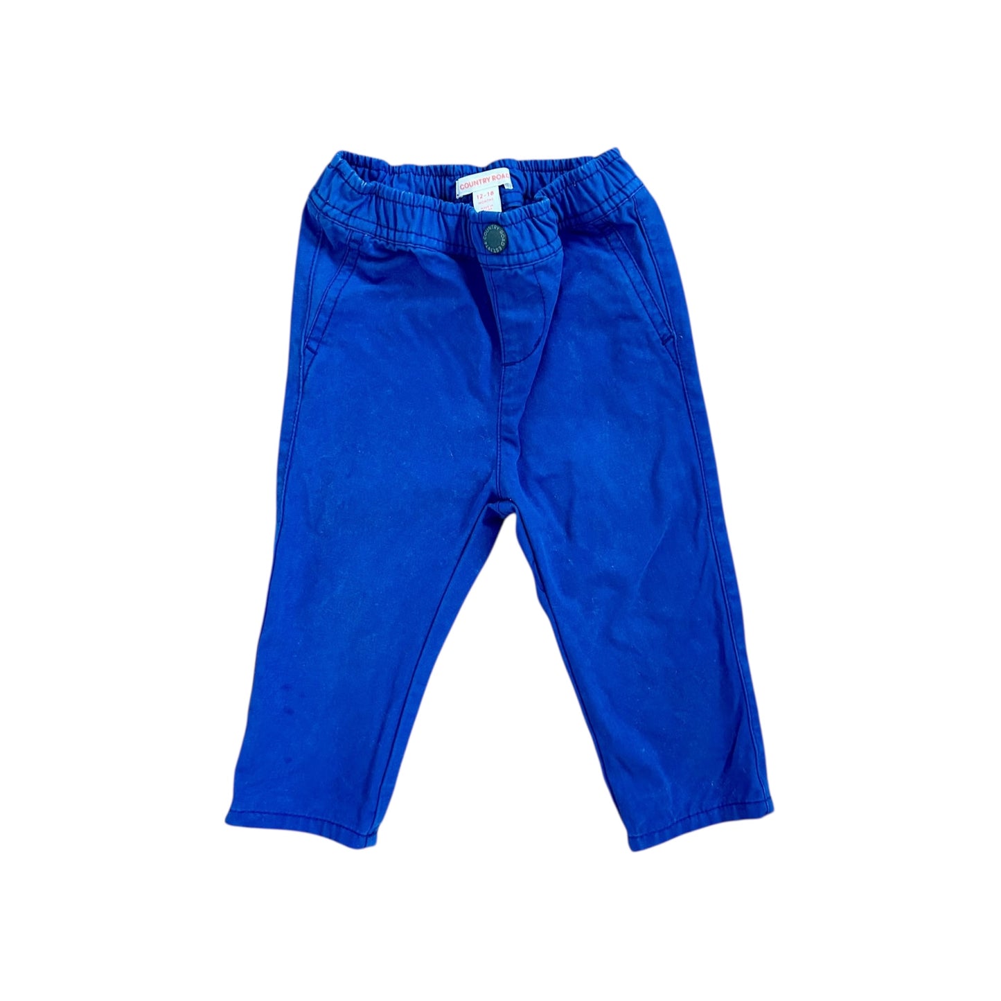 Country Road - Elastic Waist Blue Pants (12-18M)