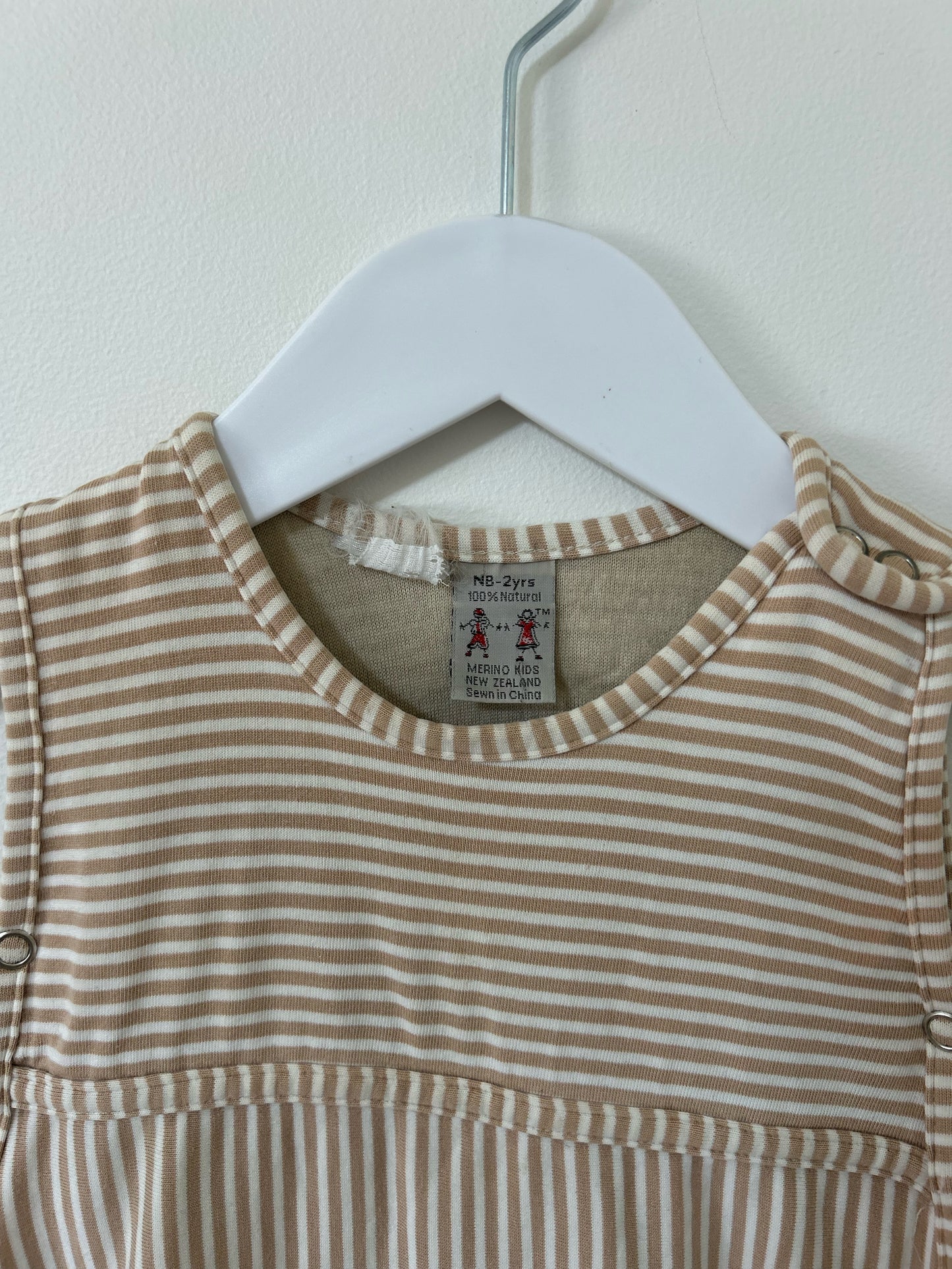 Merino Kids - Beige Stripe Sleeping Bag (NB-2)