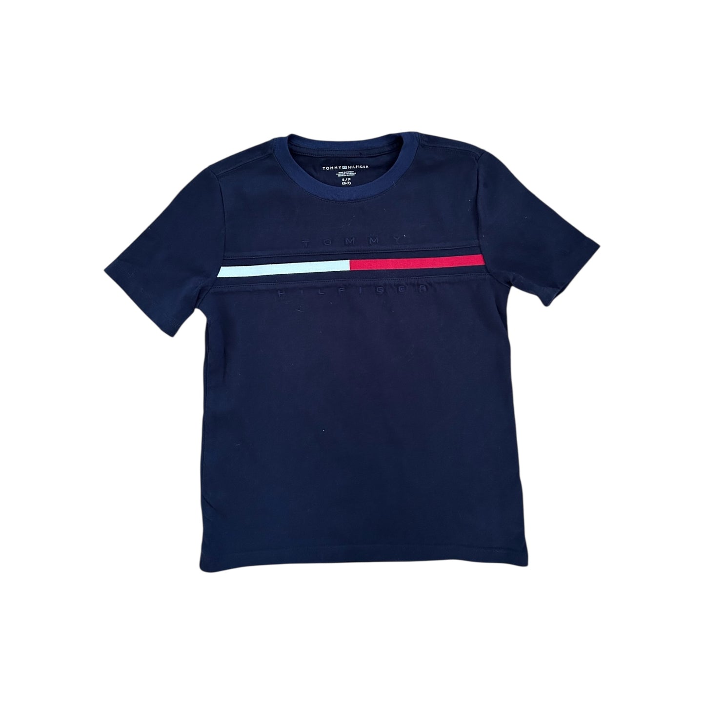 Tommy Hilfiger - Navy Logo Tee (6-7)