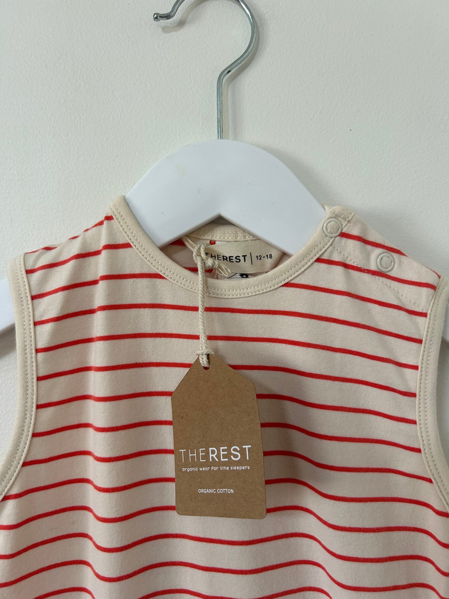 The Rest - Summer Romper Tigerlily Stripe (12-18M)