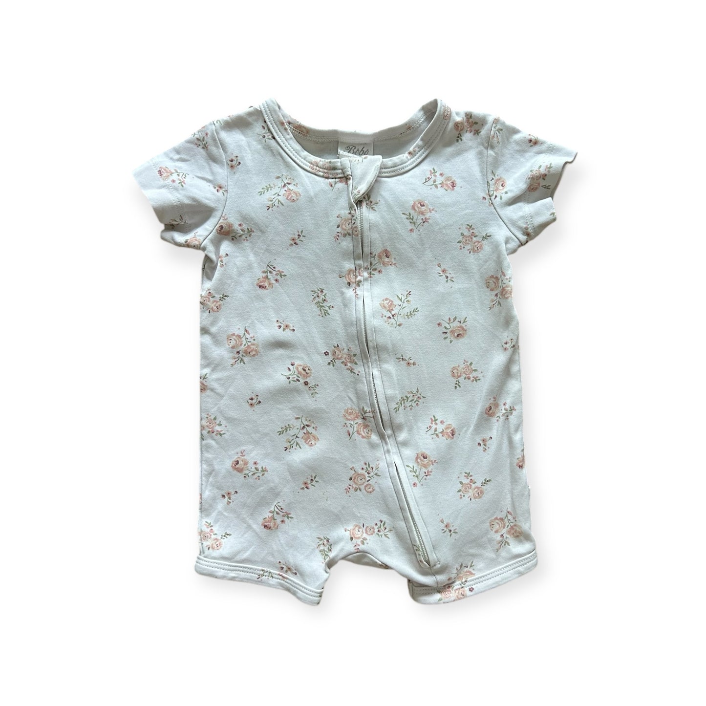 Bebe White Label - Organic Cotton Floral Onesie (0-3M)
