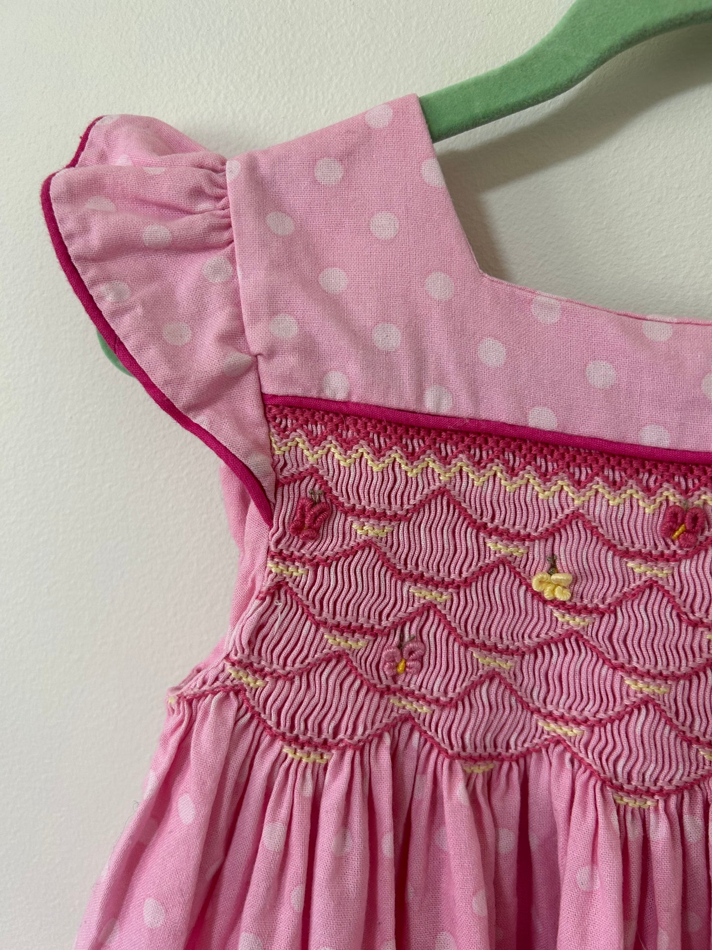 Handmade - Smocked Polk-a-Dot Dress (3)