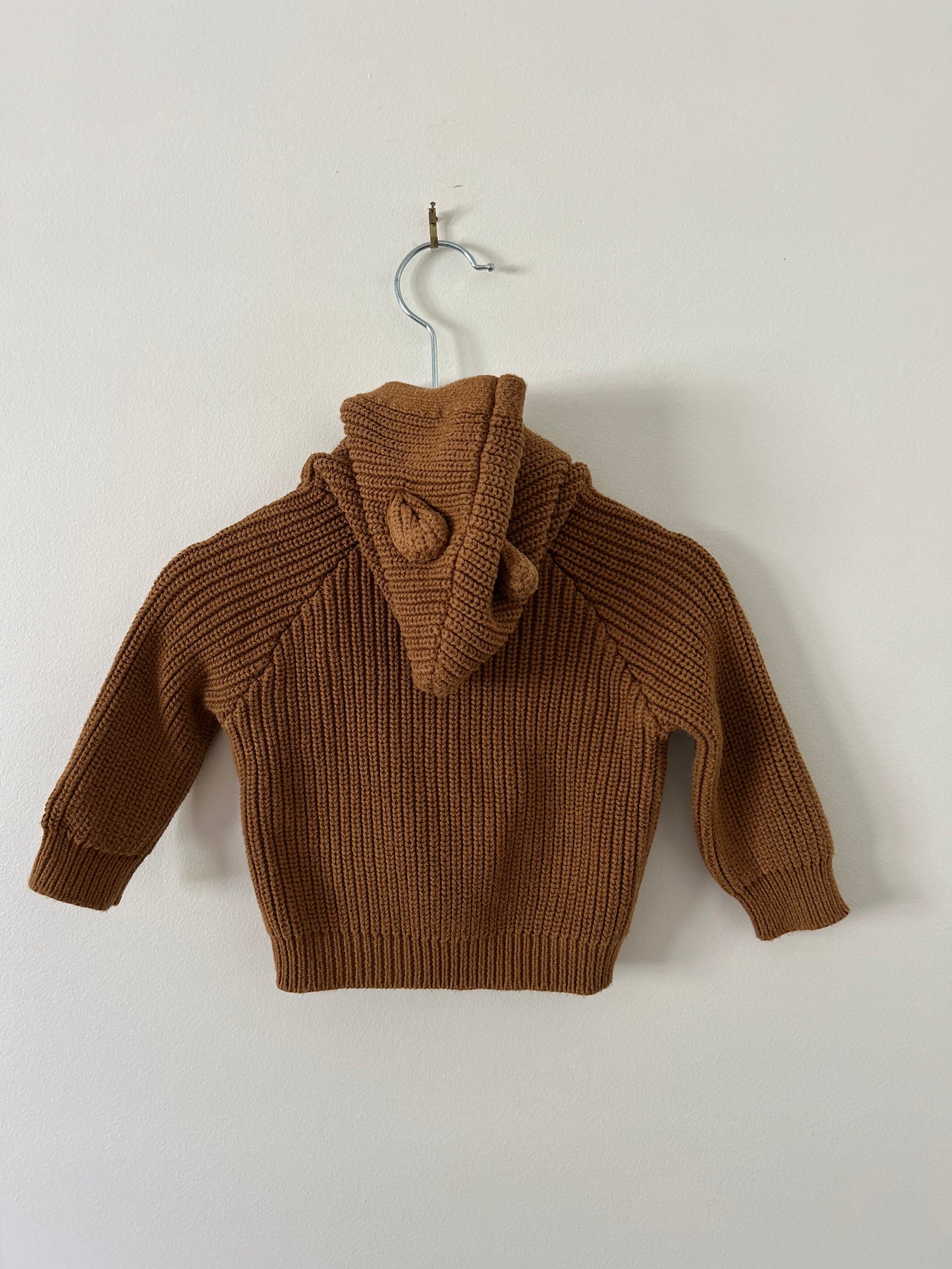 Jamie Kay - Brown Bear Knitted Cardi (3-6M)