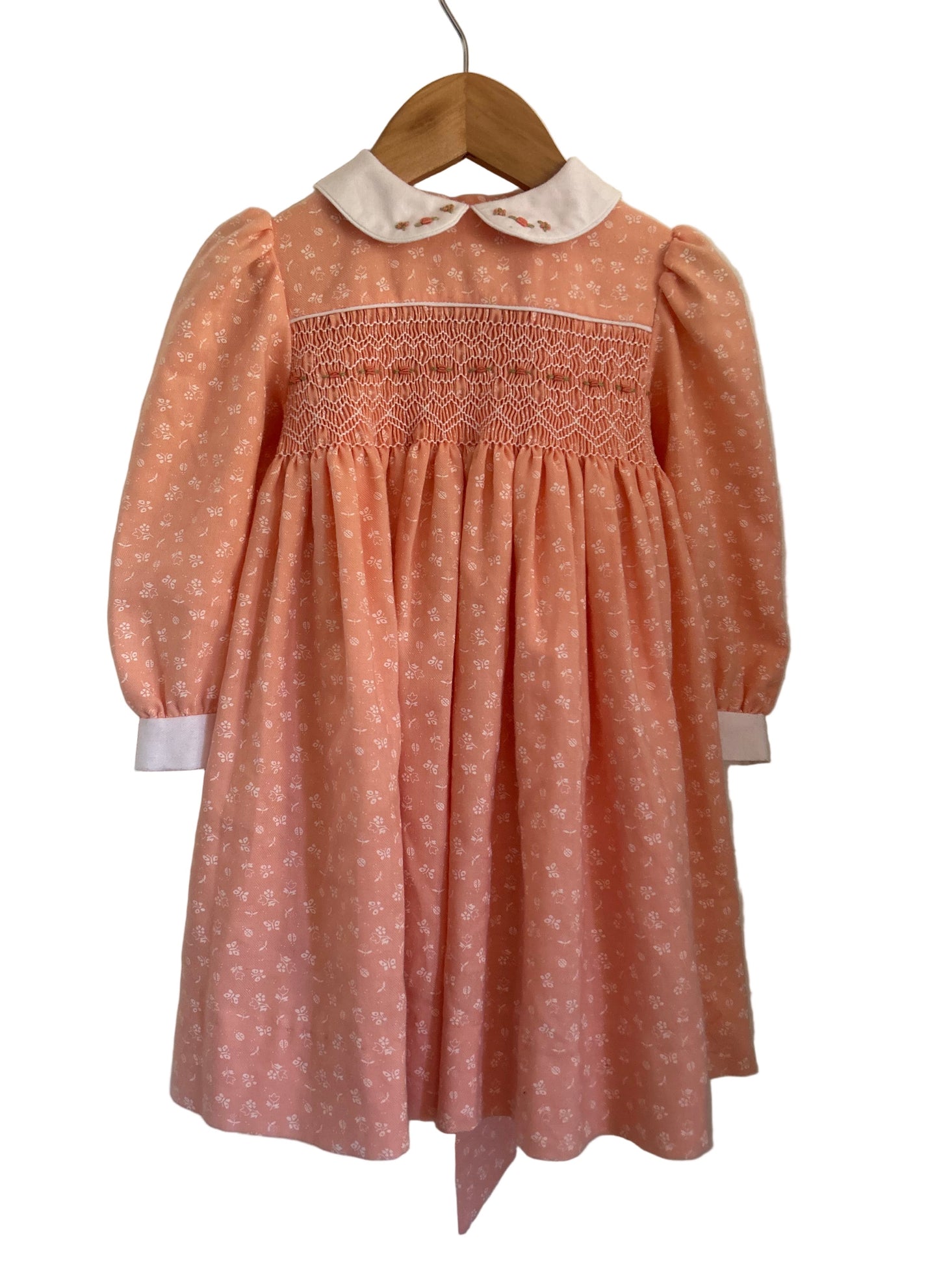 Vintage - Smocked Peach Dress (2)
