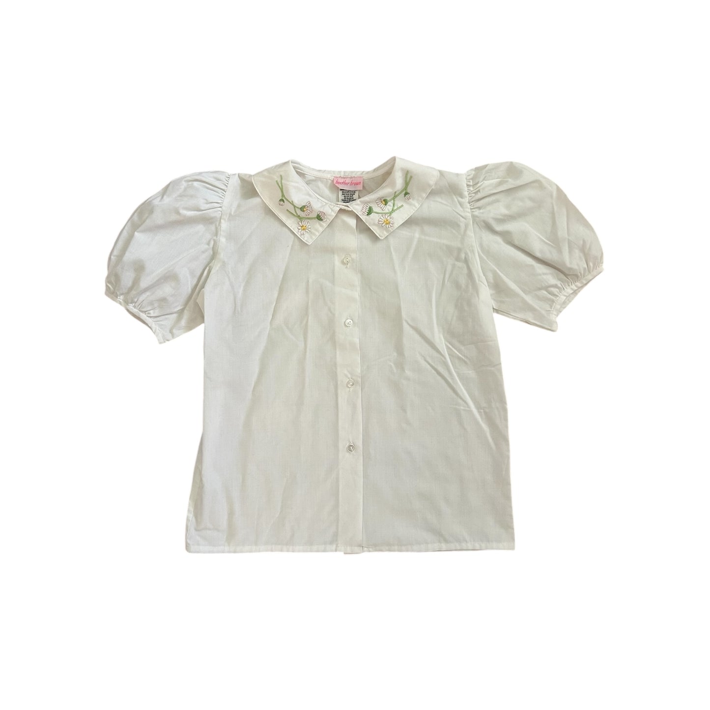 Vintage Heather Brown - Daisy Embroidered Collared Shirt (6)