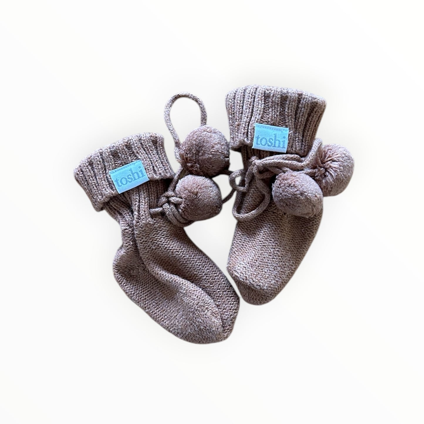 Toshi - Certified Organic Brown Cotton Booties (00)