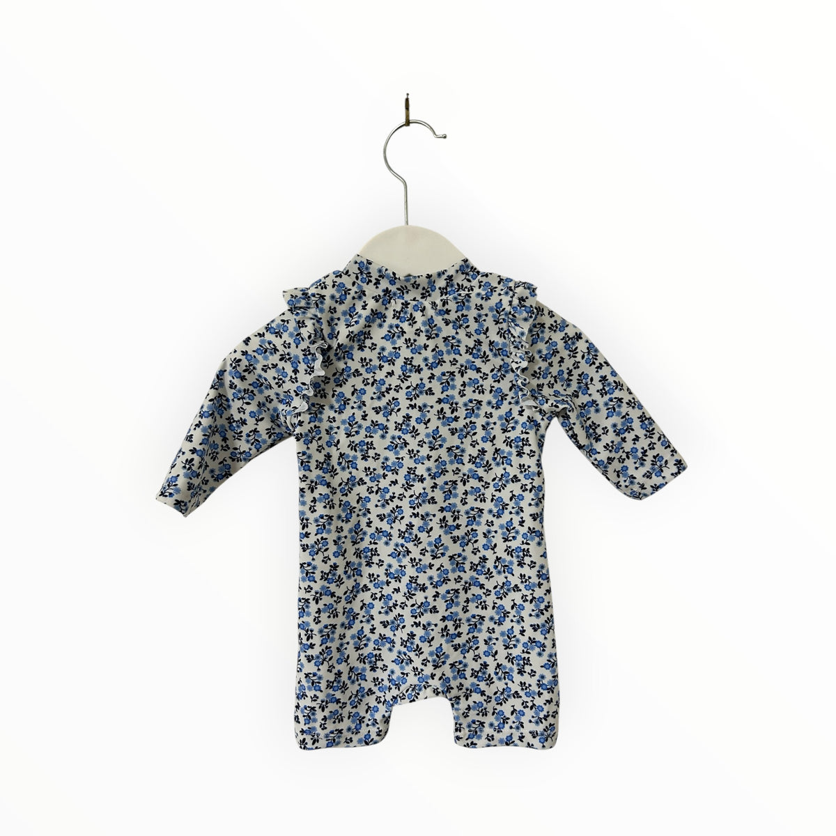 Pure Baby - Blue Floral Swimmers & Hat (00)