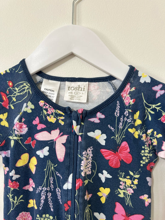 Toshi - Butterfly Floral Onesie (00)
