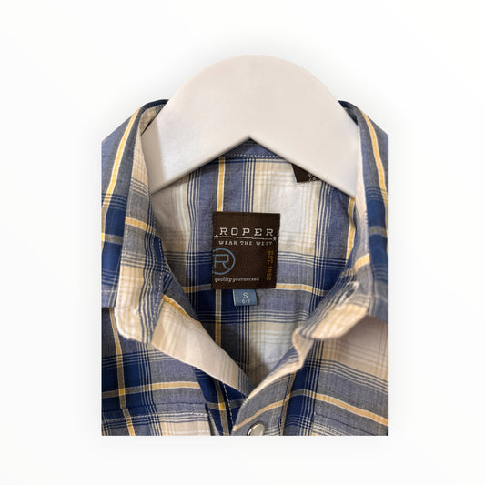 Roper - Pearl Snap Western Plaid Shirt (6-7)