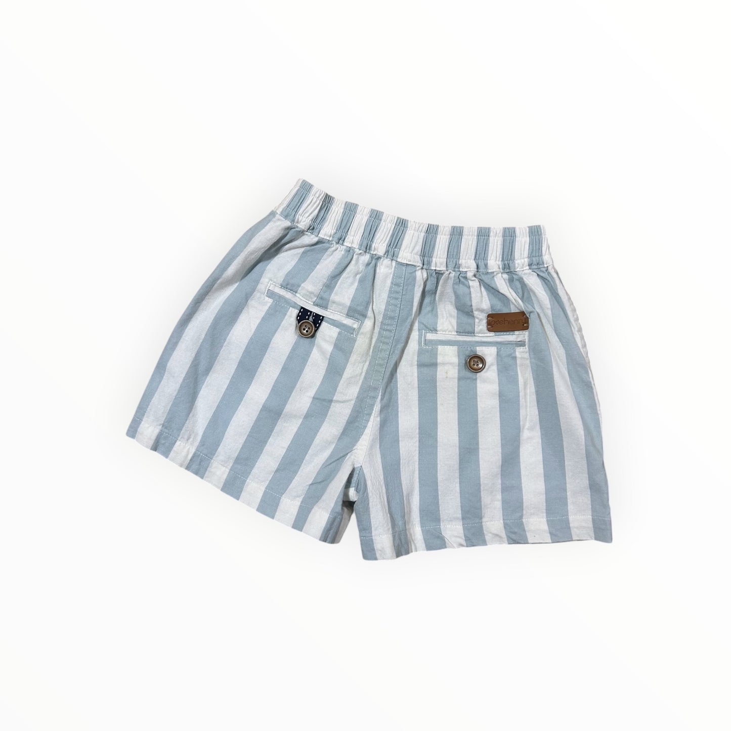LoveHenry - Blue & White Stripe Cotton Shorts (6)