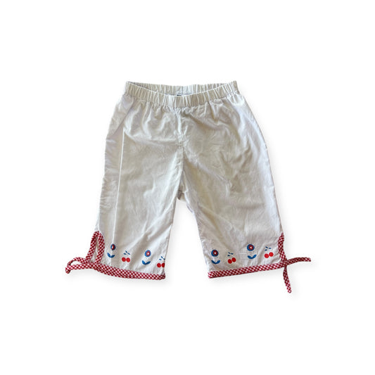Vintage Pumpkin Patch - 3/4 White & Floral Pants (3)