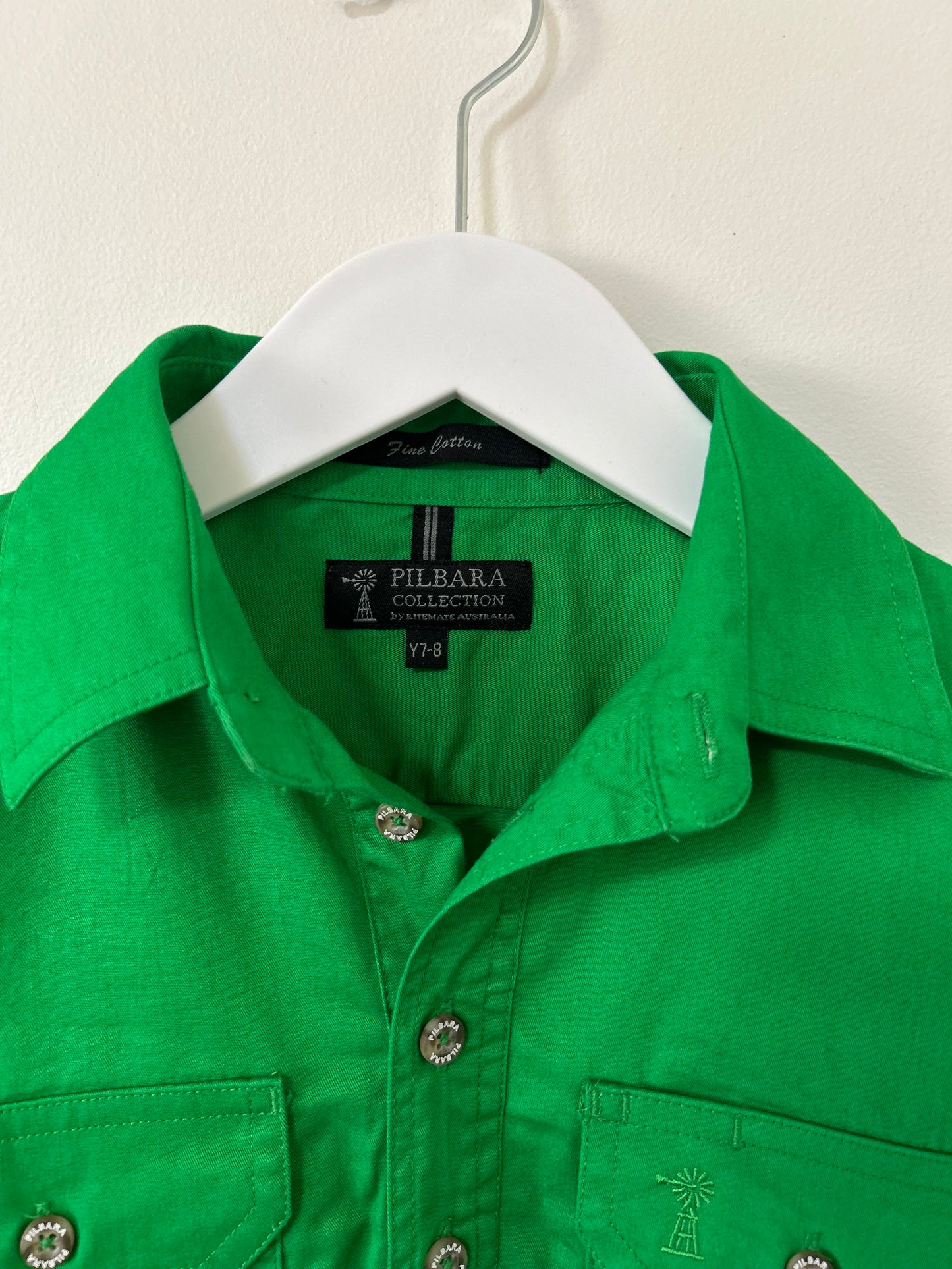 Pilbara - Green Workshirt (7-8)