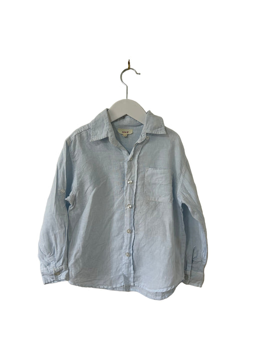 Seed Heritage - Blue Linen Shirt (4-5)