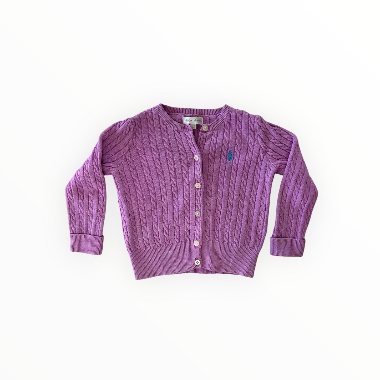 Ralph Lauren - Pink Cable Cardi (24M)