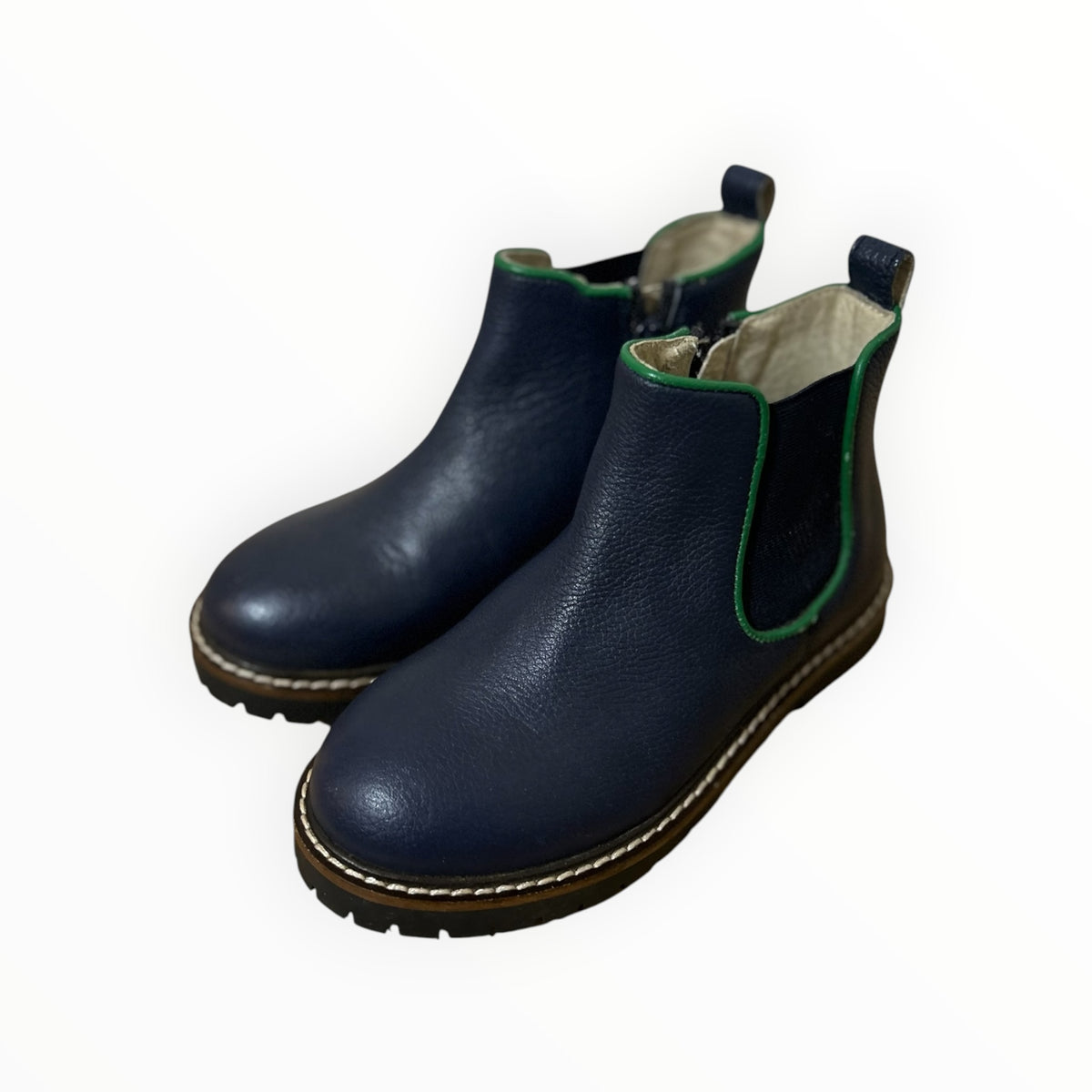 Mini Boden - Navy Leather Boots (28)