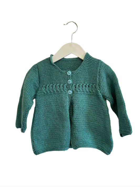 Hand Knit - Teal Cardi (2)