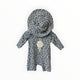 Pure Baby - Blue Floral Swimmers & Hat (00)