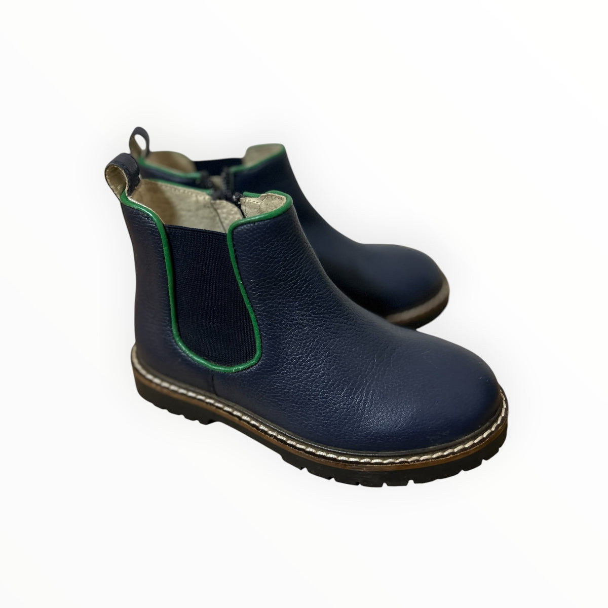 Mini Boden - Navy Leather Boots (28)