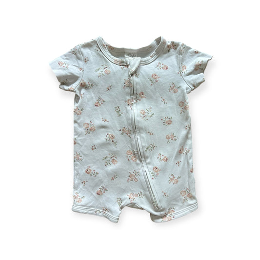 Bebe White Label - Organic Cotton Floral Onesie (0-3M)