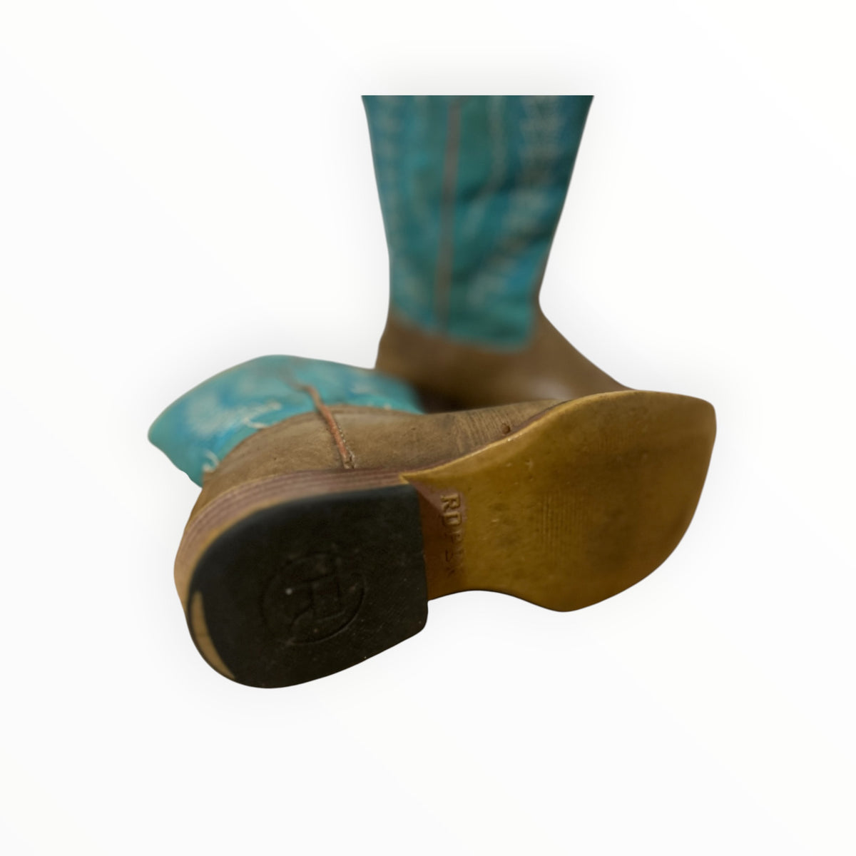 Roper - Billy Tan/Turquoise Boots (10)