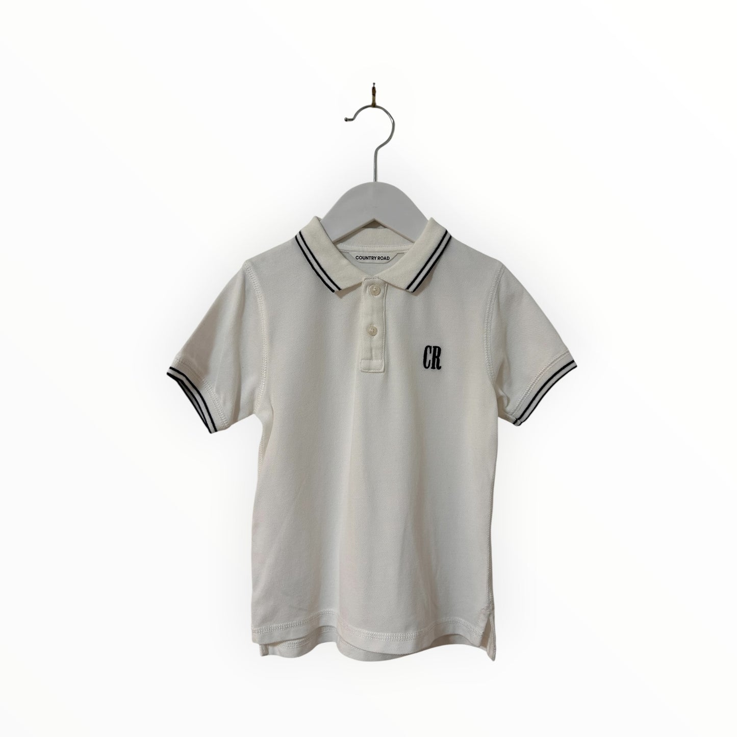 Country Road - White/Navy Logo Polo Shirt (5)