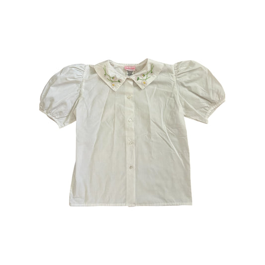 Vintage Heather Brown - Daisy Embroidered Collared Shirt (6)