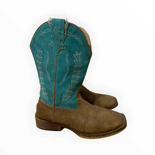 Roper - Billy Tan/Turquoise Boots (10)
