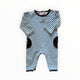 SOOKIbaby - Blue Stripe Cotton Onesie (00)